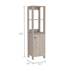 Armoire à linge avec 4 étagères et placard à porte unique