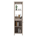 Armoire à linge avec 4 étagères et placard à porte unique
