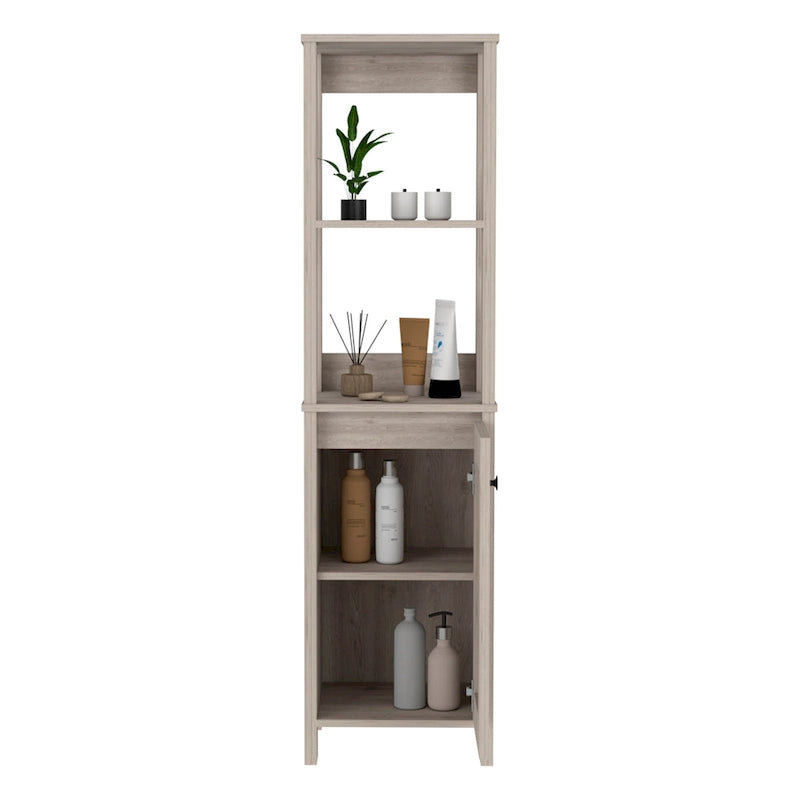 Armoire à linge avec 4 étagères et placard à porte unique