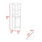 Armoire à linge avec 4 étagères et placard à porte unique