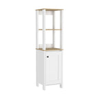Armoire à linge avec 4 étagères et placard à porte unique
