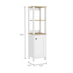 Armoire à linge avec 4 étagères et placard à porte unique