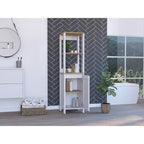 Armoire à linge avec 4 étagères et placard à porte unique