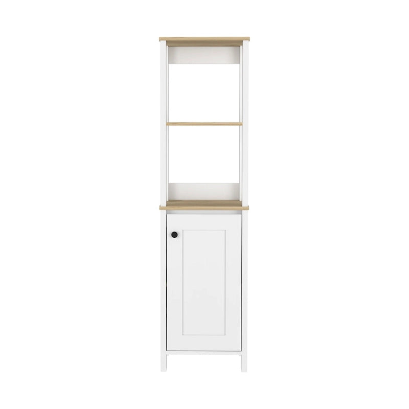 Armoire à linge avec 4 étagères et placard à porte unique