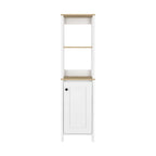 Armoire à linge avec 4 étagères et placard à porte unique
