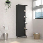Armoire à Linge Murale avec 4 Étagères Intérieures et 5 Étagères Extérieures
