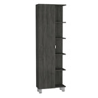 Armoire à Linge Murale avec 4 Étagères Intérieures et 5 Étagères Extérieures
