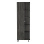 Armoire à Linge Murale avec 4 Étagères Intérieures et 5 Étagères Extérieures