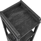 Meuble colonne de salle de bain en bois, Meuble de rangement de salle de bain compact à poser d'angle avec portes et étagères, Porte-rouleau de papier toilette