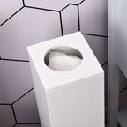 Meuble de rangement vertical blanc pour salle de bain - 7,75*7,75*25,75