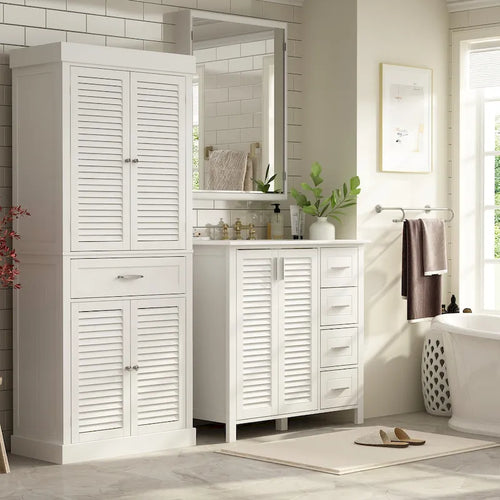30 Portes d'armoire de salle de bain, Armoire de rangement, Meuble bas en bois