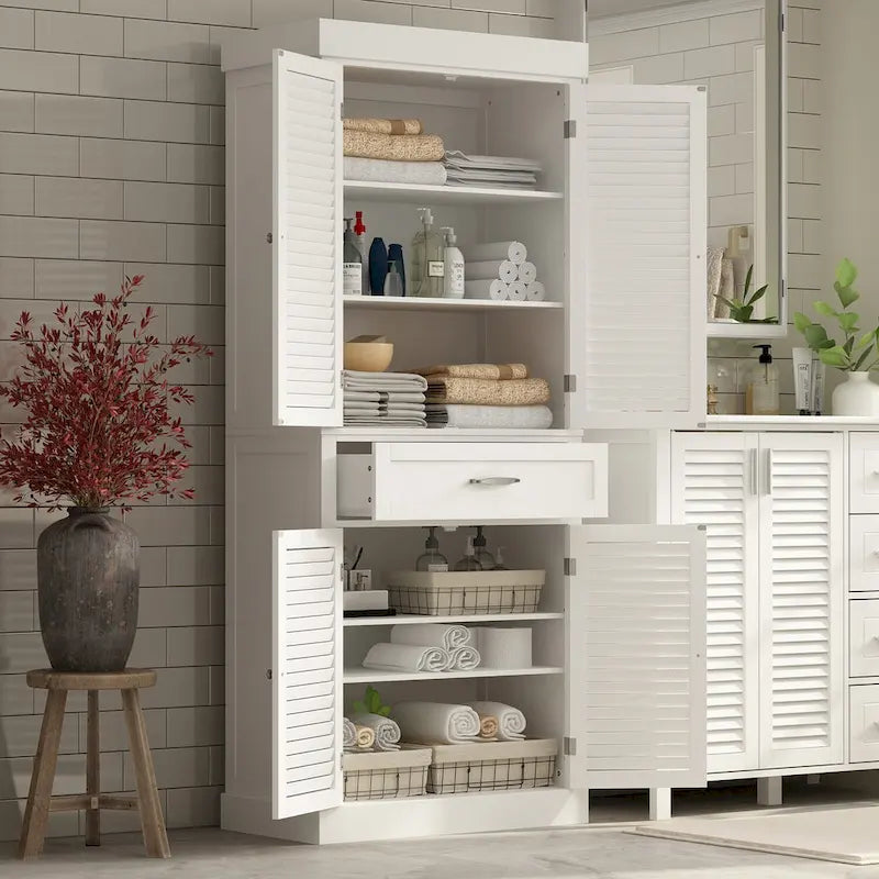 30 Portes d'armoire de salle de bain, Armoire de rangement, Meuble bas en bois