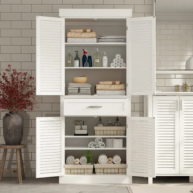 30 Portes d'armoire de salle de bain, Armoire de rangement, Meuble bas en bois