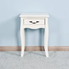 Table de rangement de salle de bain à poser avec un tiroir, 4 pieds courbés