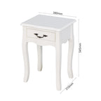 Table de rangement de salle de bain à poser avec un tiroir, 4 pieds courbés
