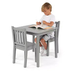 Ensemble table et 2 chaises en bois pour enfants (3 pièces) - Humble Crew