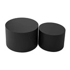Ensemble de tables basses gigognes Wave Stripe