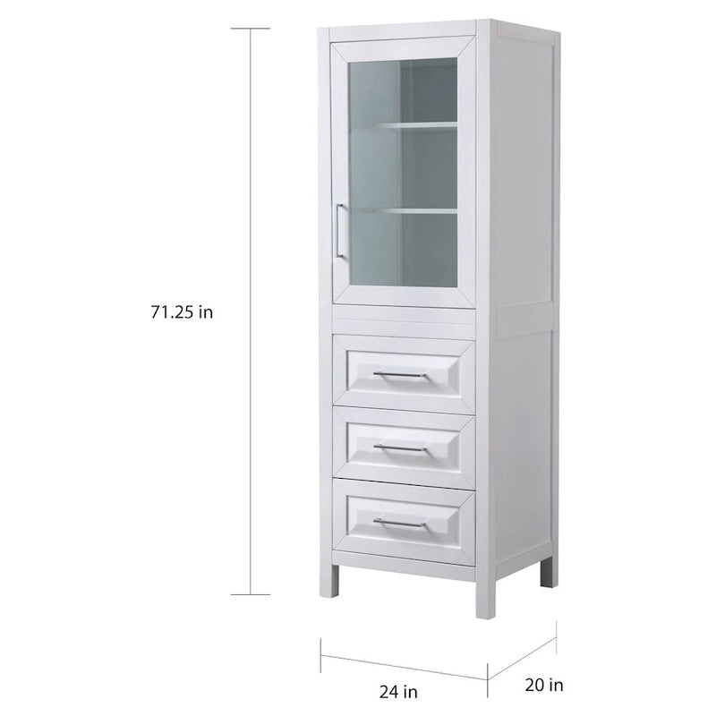 Colonne de salle de bain avec meuble de rangement et 3 tiroirs