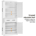 Meuble de rangement de cuisine en bois Yaheetech avec portes et étagères