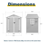 Abri de jardin en résine toutes saisons avec plancher, 1,8 m x 1,2 m/1,8 m x 2,4 m/2,4 m x 1,8 m/2,4 m x 3 m, Spire Tool Shed
