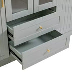 Armoire de rangement de cuisine sur pied Whisen 71H, grand buffet de salle à manger avec 6 portes et étagères réglables