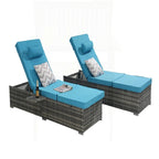 Excellent ensemble de chaises longues d'extérieur pour la relaxation et les loisirs