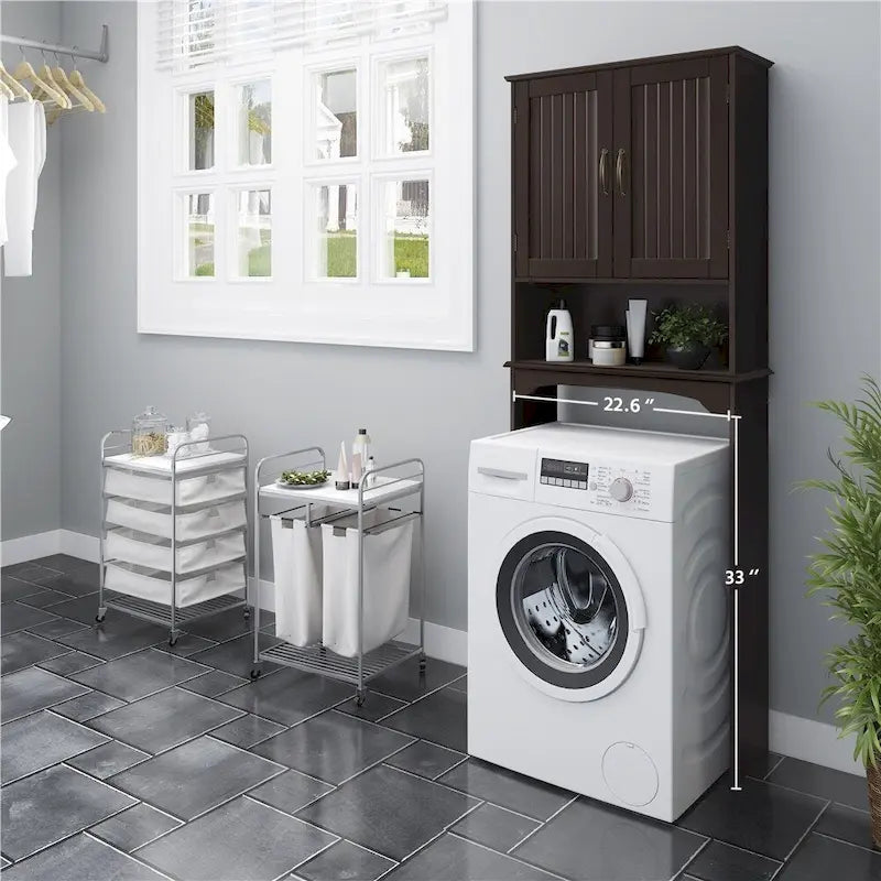 Organisateur de salle de bain peu encombrant au-dessus des toilettes
