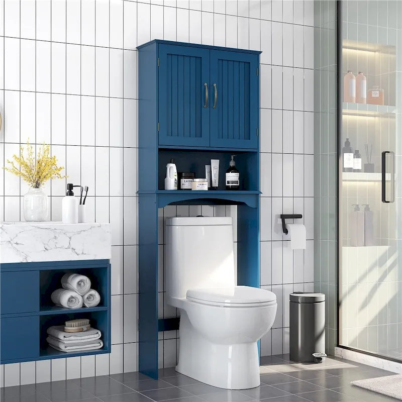 Organisateur de salle de bain peu encombrant au-dessus des toilettes