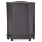 Armoire de salle de bain d'angle triangulaire avec étagère style moderne - 17,5 L x 17,5 l x 31,4 H