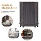 Armoire de salle de bain d'angle triangulaire avec étagère style moderne - 17,5 L x 17,5 l x 31,4 H