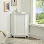 Armoire de salle de bain d'angle triangulaire avec étagère style moderne - 17,5 L x 17,5 l x 31,4 H