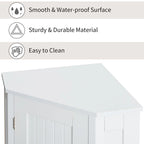 Armoire de salle de bain d'angle triangulaire avec étagère style moderne - 17,5 L x 17,5 l x 31,4 H