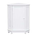 Armoire de salle de bain d'angle triangulaire avec étagère style moderne - 17,5 L x 17,5 l x 31,4 H