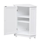Armoire de salle de bain d'angle triangulaire avec étagère style moderne - 17,5 L x 17,5 l x 31,4 H