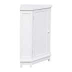 Armoire de salle de bain d'angle triangulaire avec étagère style moderne - 17,5 L x 17,5 l x 31,4 H