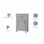 Meuble de salle de bain autoportant de 45 cm