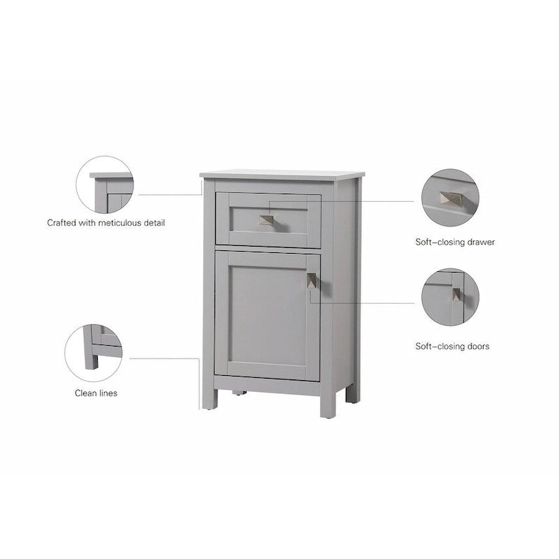 Meuble de salle de bain autoportant de 45 cm