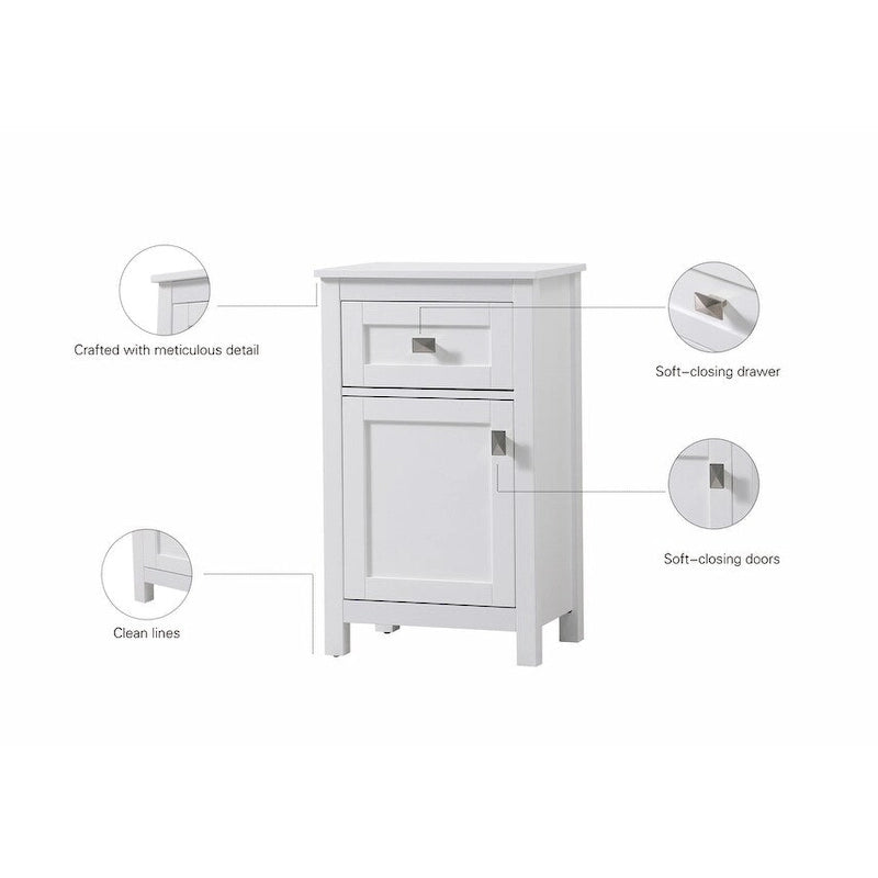 Meuble de salle de bain autoportant de 45 cm