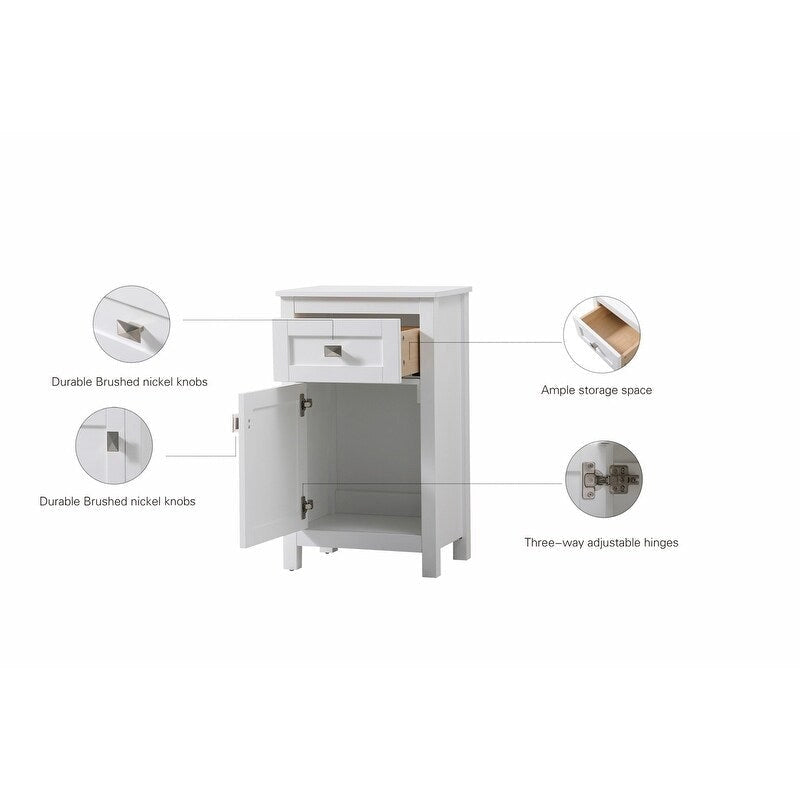 Meuble de salle de bain autoportant de 45 cm
