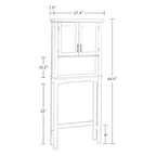 Meuble de rangement mural de salle de bain avec étagère réglable à placer au-dessus des toilettes – Gris