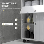 Meuble de rangement pour papier toilette, Meuble de salle de bain fin avec 4 roulettes, Petite armoire de salle de bain avec trous pour papier