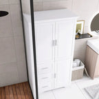 Armoire de rangement avec portes et trois tiroirs, 81 cm (32 po) l. x 183 cm (72 po) H