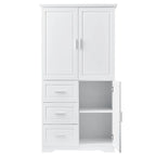Armoire de rangement avec portes et trois tiroirs, 81 cm (32 po) l. x 183 cm (72 po) H