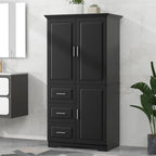 Armoire de rangement avec portes et trois tiroirs, 81 cm (32 po) l. x 183 cm (72 po) H
