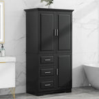 Armoire de rangement avec portes et trois tiroirs, 81 cm (32 po) l. x 183 cm (72 po) H
