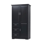 Armoire de rangement avec portes et trois tiroirs, 81 cm (32 po) l. x 183 cm (72 po) H