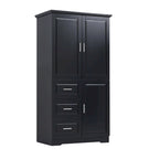 Armoire de rangement avec portes et trois tiroirs, 81 cm (32 po) l. x 183 cm (72 po) H