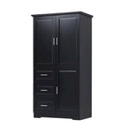 Armoire de rangement avec portes et trois tiroirs, 81 cm (32 po) l. x 183 cm (72 po) H