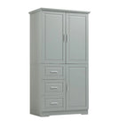Armoire de rangement avec portes et trois tiroirs, 81 cm (32 po) l. x 183 cm (72 po) H