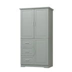 Armoire de rangement avec portes et trois tiroirs, 81 cm (32 po) l. x 183 cm (72 po) H